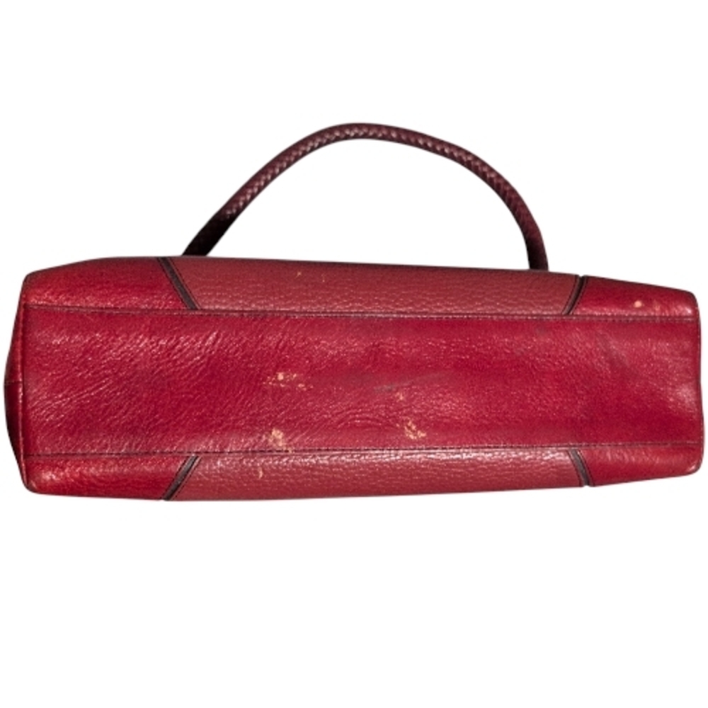 Brighton Red Leather Shoulder Bag with Braided Strap and Heart Charm - Picture 10 of 10